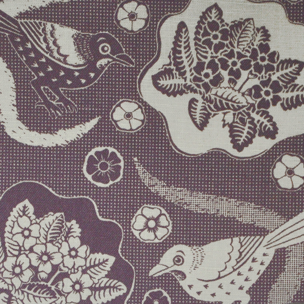 First Bird, Plum Linen Print